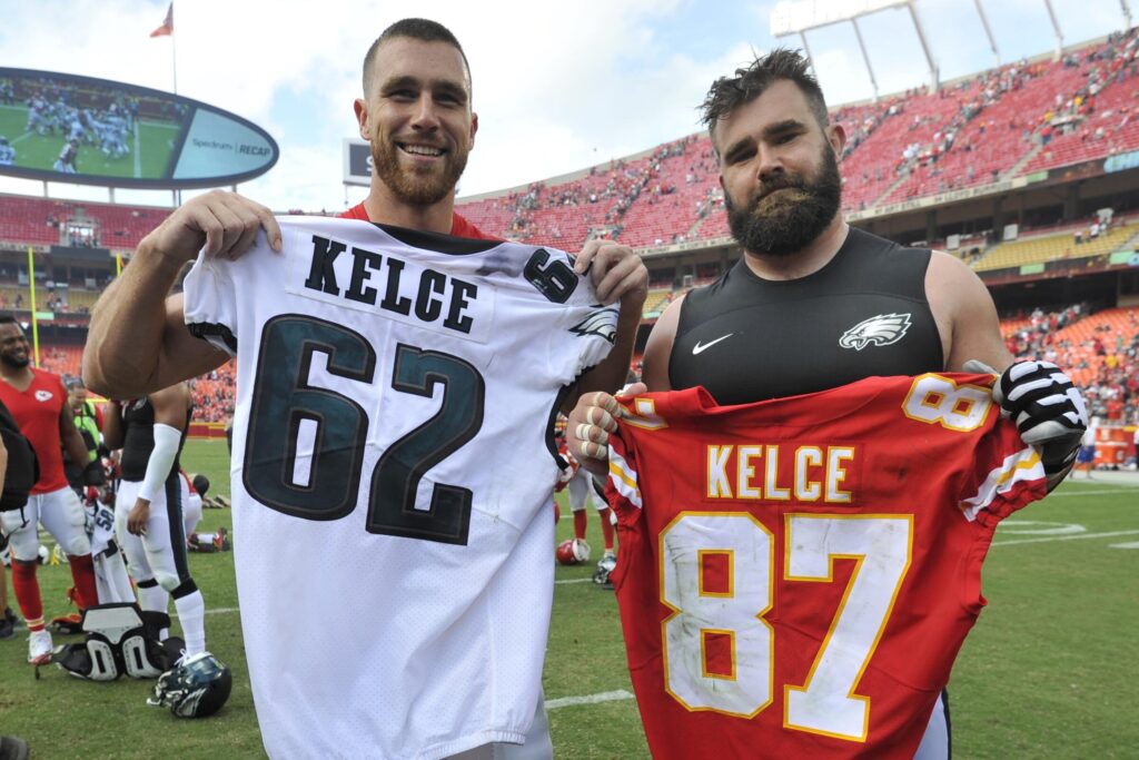 Jason Kelce and travis Kelce