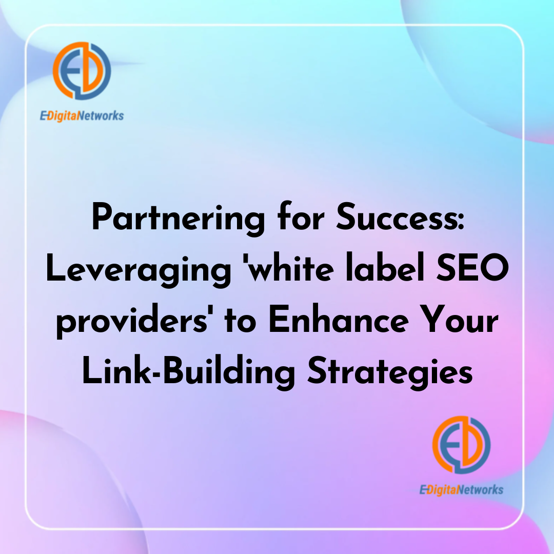 Partnering for Success: Leveraging ‘white label SEO providers’ to Enhance Your Link-Building Strategies