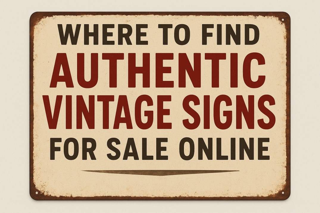 Where to Find Authentic Vintage Signs for Sale Online