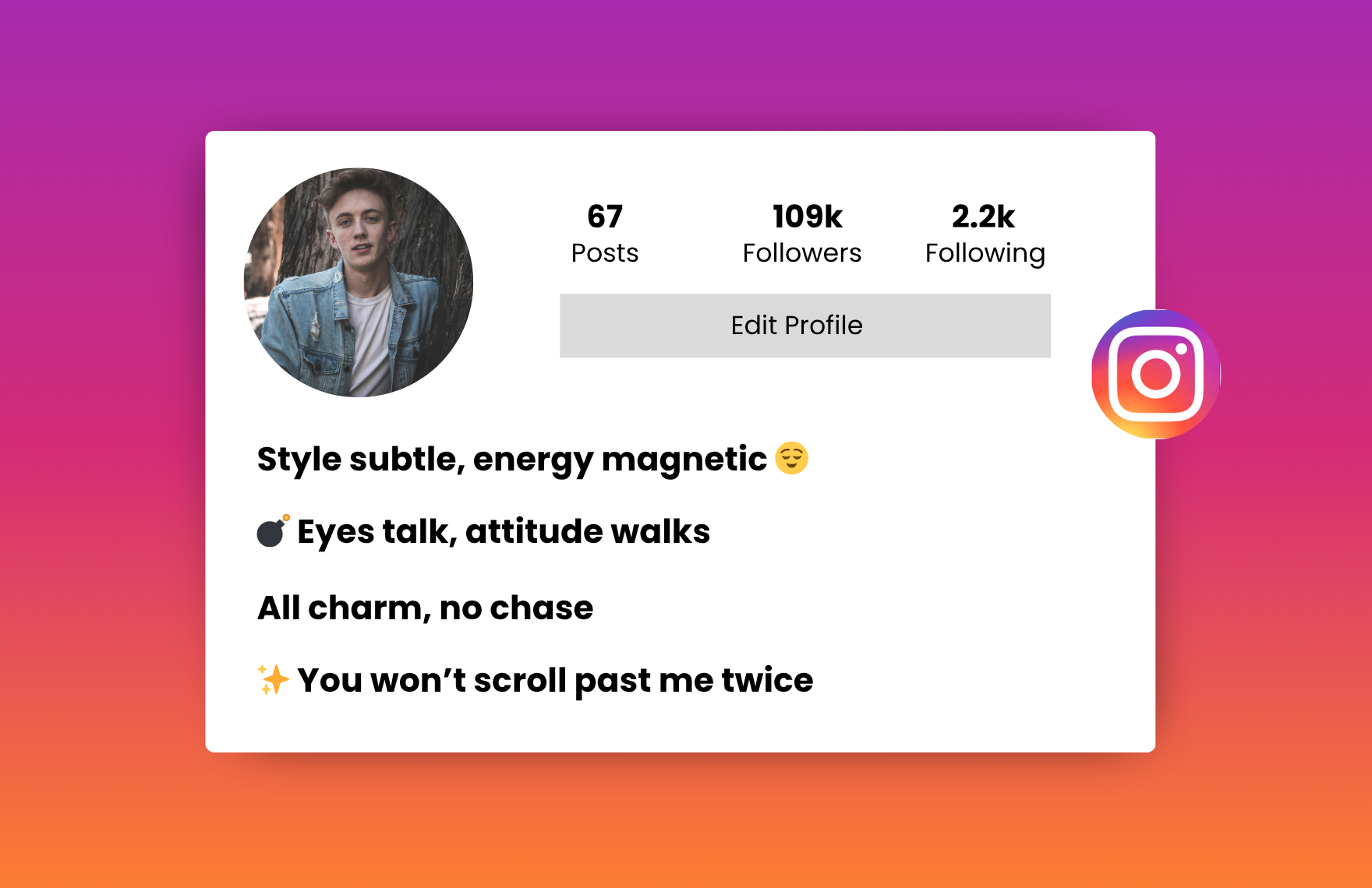 attitude bio for instagram