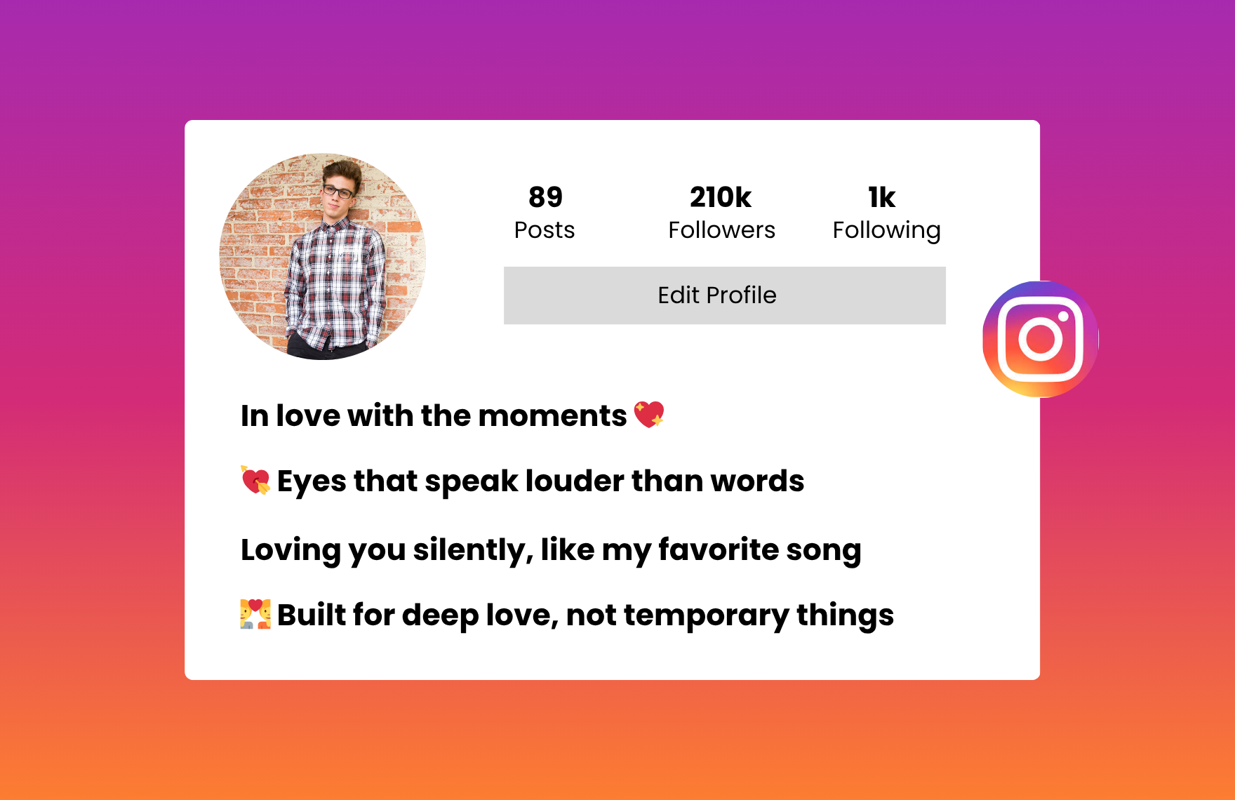 bio for instagram for boy