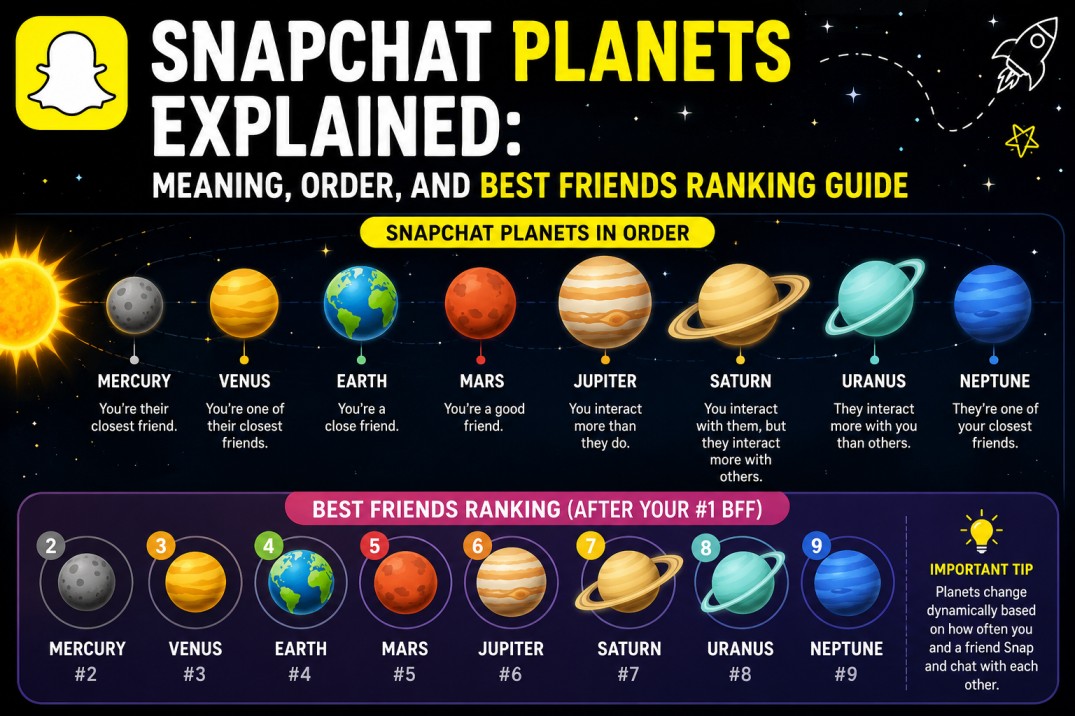 Snapchat Planets Explained and Best Friends Ranking Guide